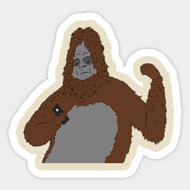 Sassy The Sasquatch Dance Sticker by Geometc Style